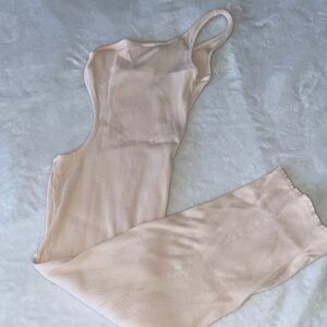 Fashion Nova One Shoulder Dress in Cream